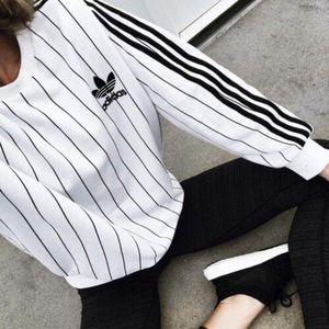 Adidas striped long sleeved shirt